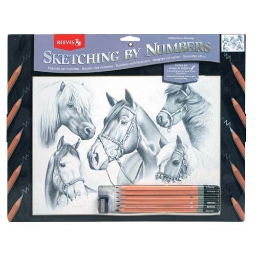 Schetsen op Nummer Paarden