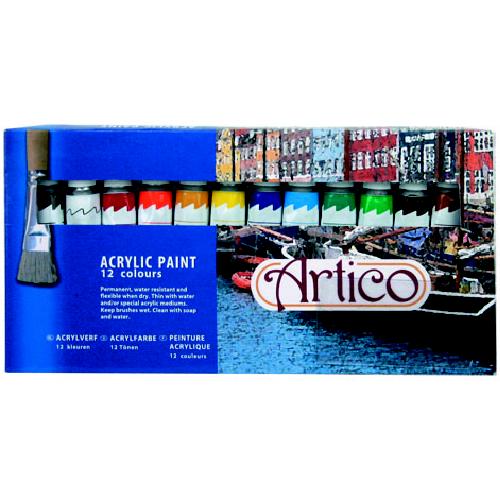 Acrylverf 12 kleuren a 12ml