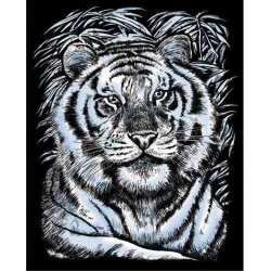 Krasfolie Tijger wit