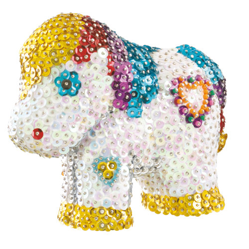 Sequin 3d paard
