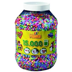 Hama strijkkralen pot 15000 pastelkleuren