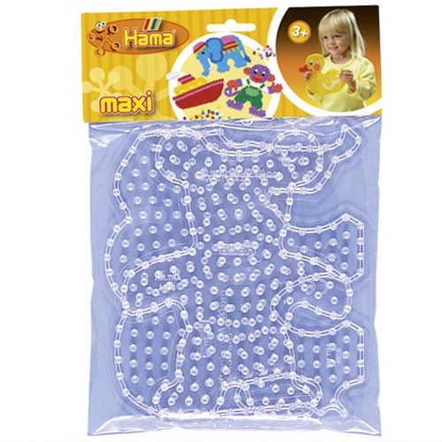 Hama Maxi Strijkkralen grondplaat - Olifant en Teddy Beer