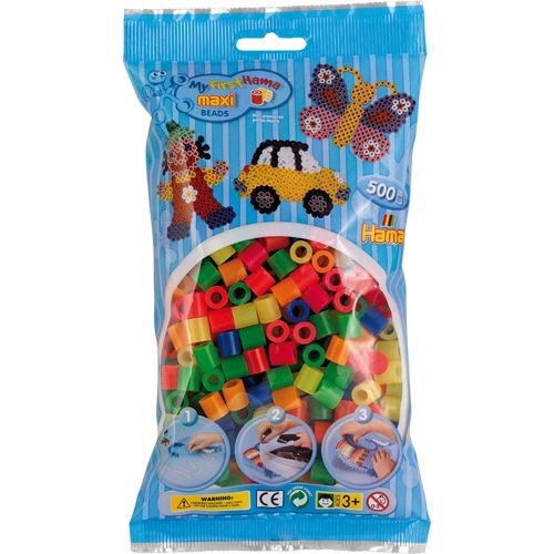 Hama maxi strijkkralen - neon mix 500