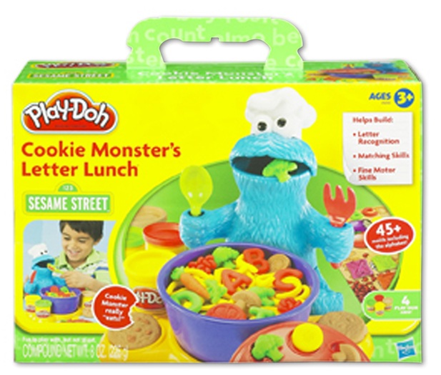Playdoh Koekiemonsters letterlunch