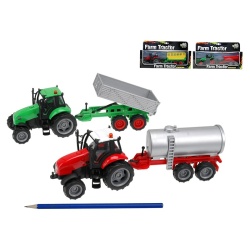 Tractor met aanhanger: met licht
