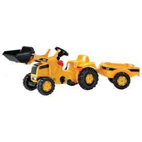 Vergroot Rolly Toys RollyKid Tractor Cat met aanhangwagen Rolly Toys RollyKid Tractor Cat met aanhangwagen