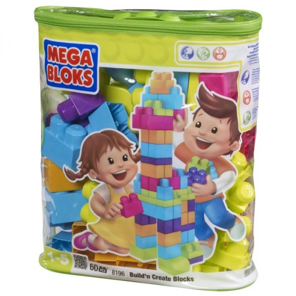 Mega Bloks Maxi Blokkentas New 60 Stuks