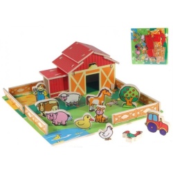 Puzzel Hout Boerderij