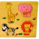 Houten jungle dieren puzzel