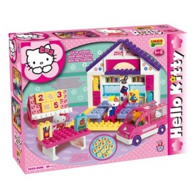 Vergroot de afbeelding Hello Kitty bouwset school met schoolbus