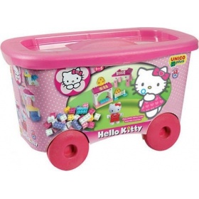 Vergroot de afbeelding Helly Kitty kar met bouwstenen