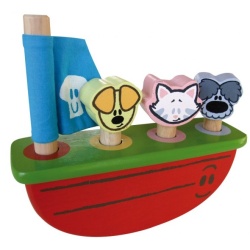 Woezel & pip schommelboot hout