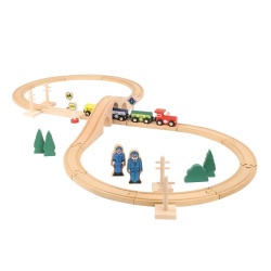 Houten treinbaan 35 delig