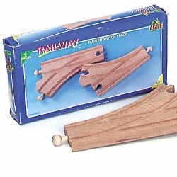 Baanstuk wissel 2x hout