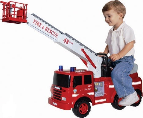 loopfiguur brandweer met ladder