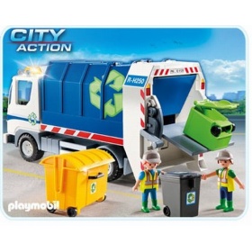 4129 Playmobil vuilniswagen met zwaailicht