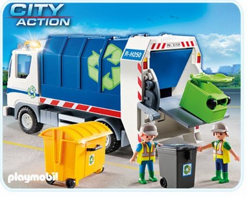 4129 Playmobil Vuilniswagen Met Zwaailicht