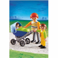 4408 Playmobil vader met kinderwagen