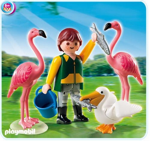 4758 Playmobil Dierenverzorger met exotische vogels