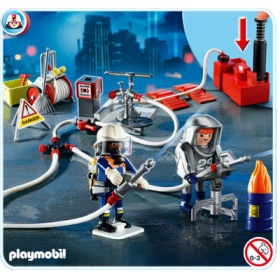 4825 Playmobil brandweermannen met drukpomp