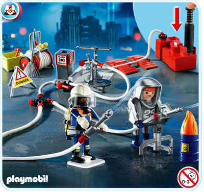 4825 playmobil brandweermannen met drukpomp