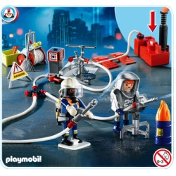 4825 Playmobil brandweermannen met drukpomp