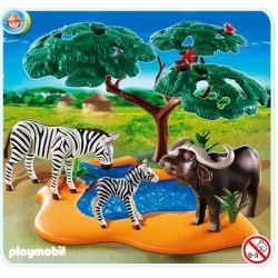 4828 Playmobil afrikaanse buffel met zebra's