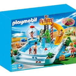 4858 Playmobil openluchtzwembad met glijbaan