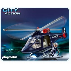 5183 Playmobil politiehelikopter met led-zoeklicht