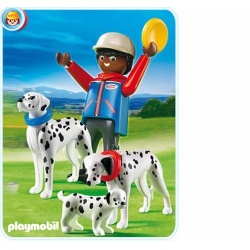 5212 Playmobil Dalmatiër familie met oppasser