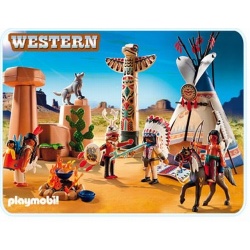 5247 Playmobil Western - Indianenkamp met totempaal