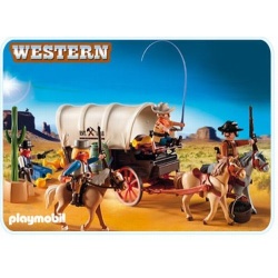 5248 Playmobil Western - Huifwagen met overvallers