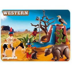 5252 Playmobil Western - Indianenkinderen met hun dieren