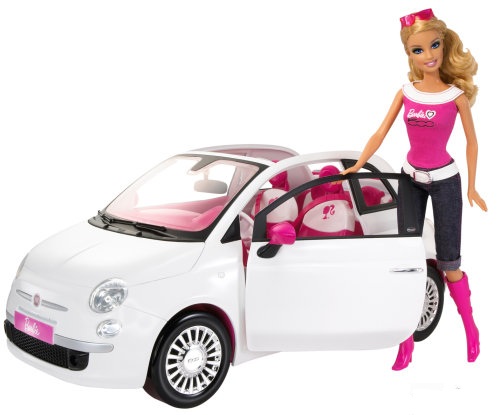 Barbie Met Fiat 500 Auto