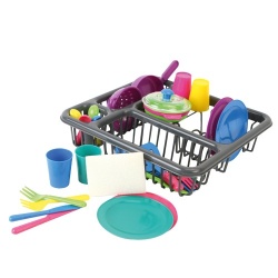 Servies met afdruiprek