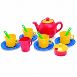 Servies in net 17 delig