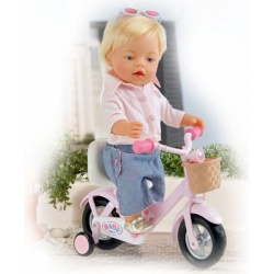 Baby Born pop met fiets.
