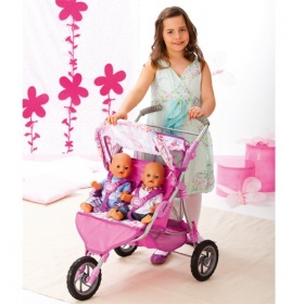 Vergroot Baby Born poppenwagen twin Baby Born poppenwagen twin