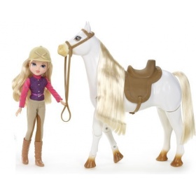 Vergroot Moxie paard met pop Moxie paard met pop