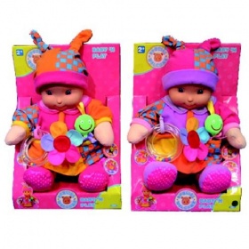 Vergroot Zachte stoffen pop 28 cm Zachte stoffen pop 28 cm