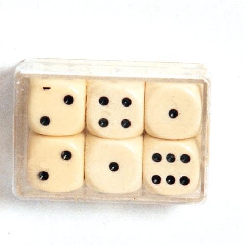 Dobbelstenen 6-stuks 16mm