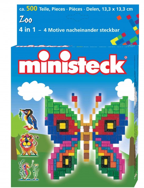 Ministeck dierentuin dieren 4 in 1