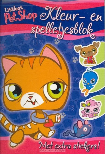 kleur  en spelletjesblok littlest pet shop