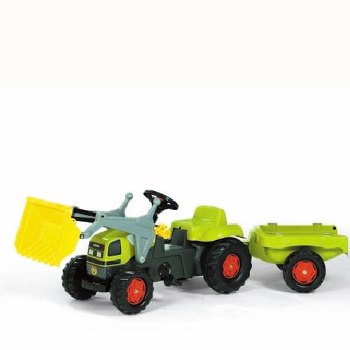 Rolly Toys Tractor Claas Met Aanhangwagen En Frontlader