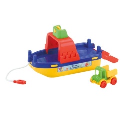 Wader veerboot met autootjes