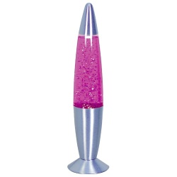 Lavalamp glitter roze 34 cm