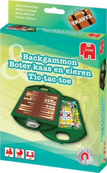Backgammon Boter, Kaas en Eieren Reisspel