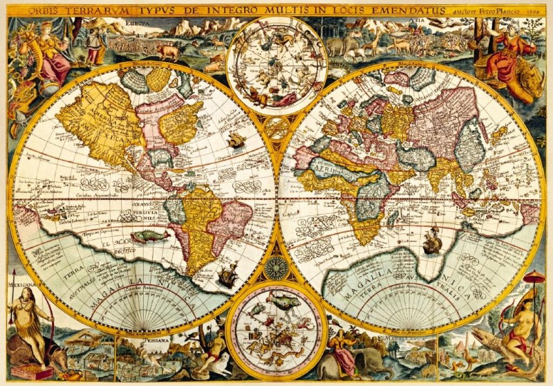 Historische Wereldkaart (3000)