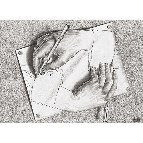Escher - drawing hands (1000)