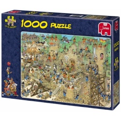 Puzzel Jan van Haasteren - Kasteel conflict middeleeuwen (1000)